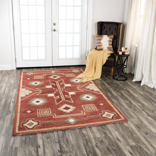 Rizzy Mesa MZ042B Red Area Rug Corner Image