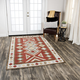 Rizzy Mesa MZ056B Red Area Rug Corner Image