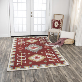 Rizzy Mesa MZ161B Red Area Rug Corner Image