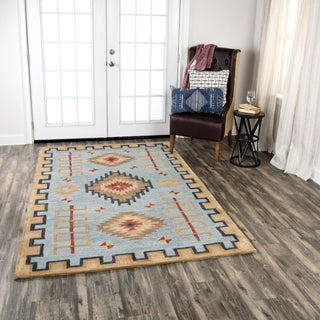 Rizzy Mesa MZ162B Lt Blue Area Rug Corner Image