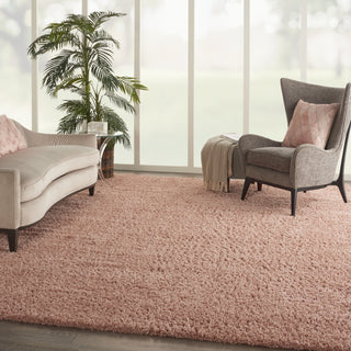 Nourison Malibu Shag MSG01 Blush Area Rug Room Scene Featured