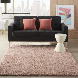 Nourison Malibu Shag MSG01 Blush Area Rug Room Scene 2