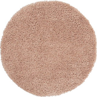 Nourison Malibu Shag MSG01 Blush Area Rug Round