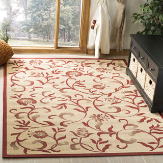 Safavieh Martha Stewart MSR4251 Creme/Red Area Rug Room Scene Feature