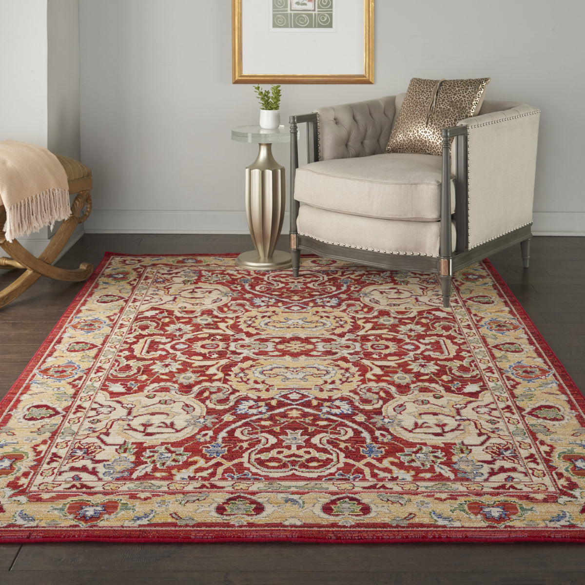 Red Reception Rug Majestic MST04 Red Area Rug by Nourison – Incredible Rugs and Decor