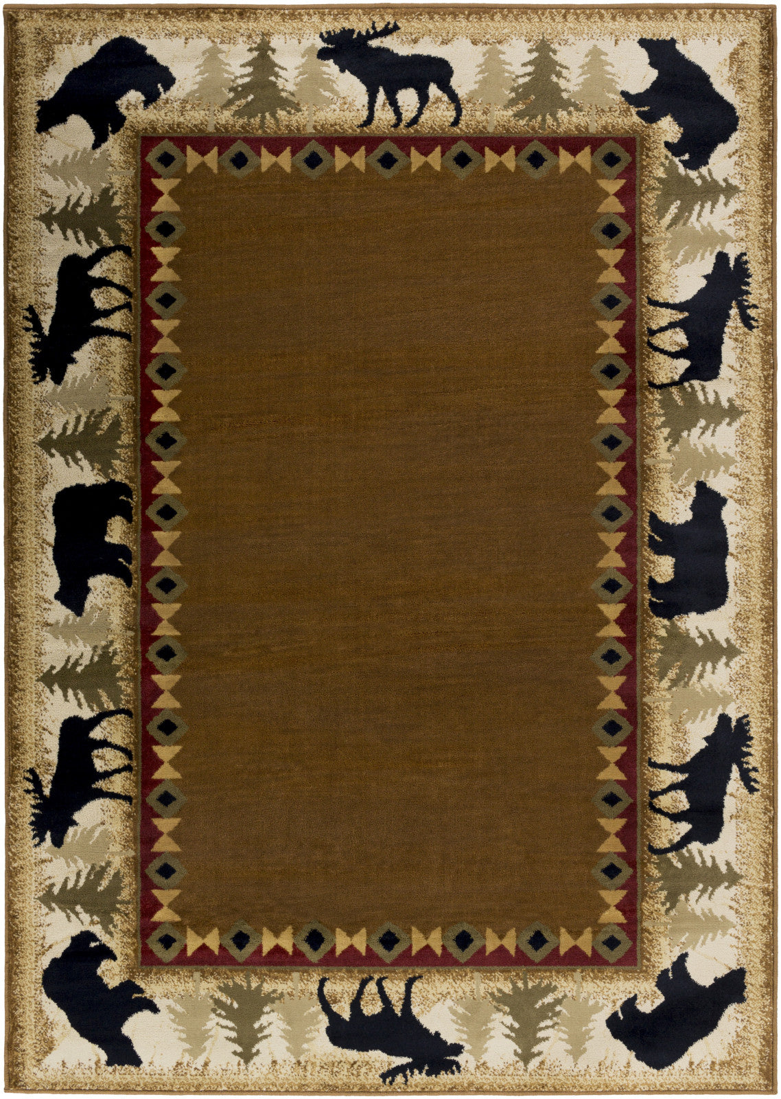 Surya Mountain Home MTH-1008 Brown Area Rug by Mossy Oak main image