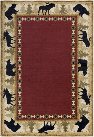 Surya Mountain Home MTH-1010 Red Area Rug by Mossy Oak 5'3'' X 7'6''