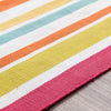 Surya Maritime MTM-1010 Bright Pink White Lime Burnt Orange Teal Saffron Area Rug by Bella Dura Texture Image