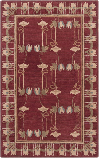 Surya Mentone MTO-7003 Burgundy Area Rug 5' x 8'