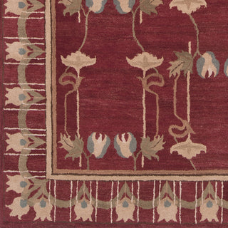 Surya Mentone MTO-7003 Burgundy Area Rug Sample Swatch