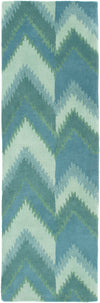 Surya Mount Perry MTP-1006 Teal Area Rug by Florence Broadhurst 2'6'' x 8' Runner