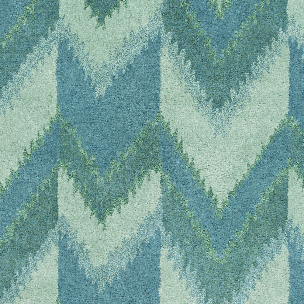 Surya Mount Perry MTP-1006 Teal Hand Tufted Area Rug by Florence Broadhurst Sample Swatch