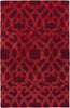 Surya Mount Perry MTP-1007 Burgundy Area Rug by Florence Broadhurst 5' x 8'