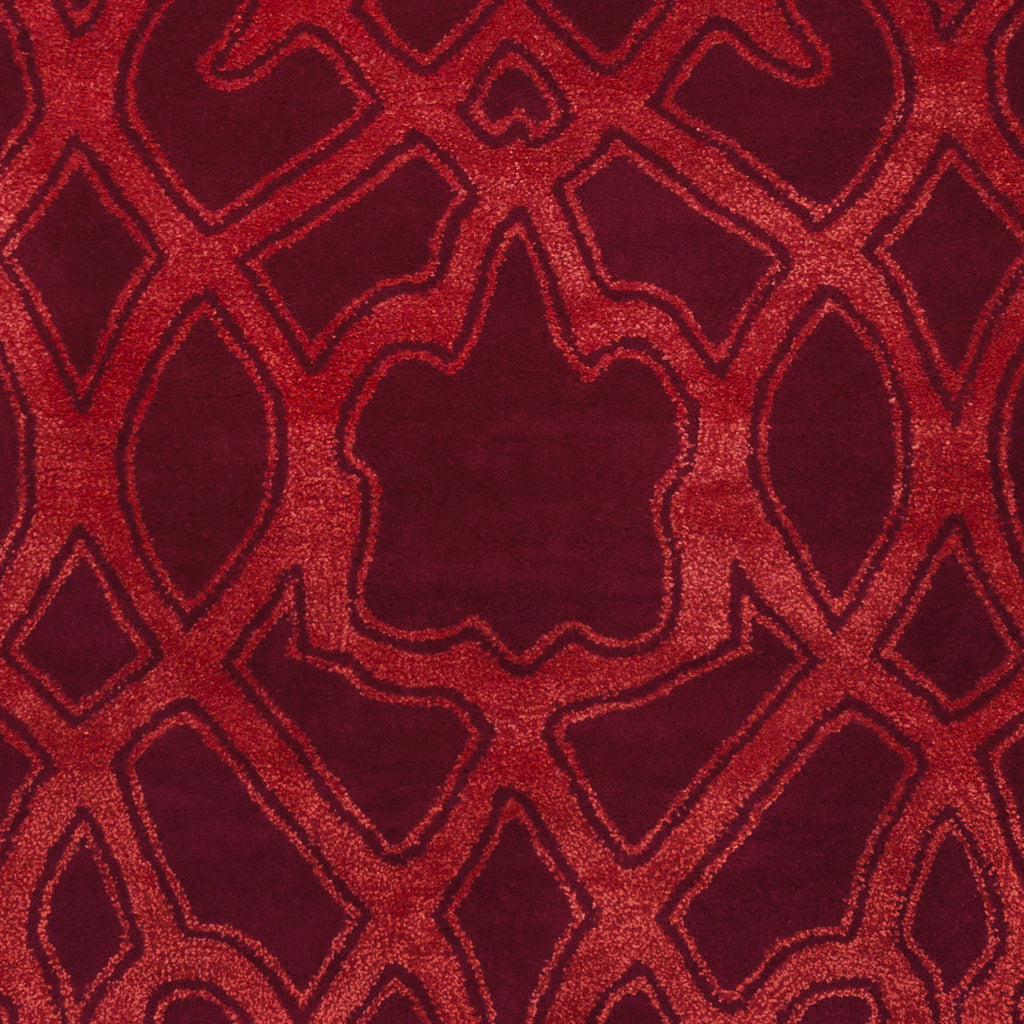 Surya Mount Perry MTP-1007 Burgundy Hand Tufted Area Rug by Florence Broadhurst Sample Swatch