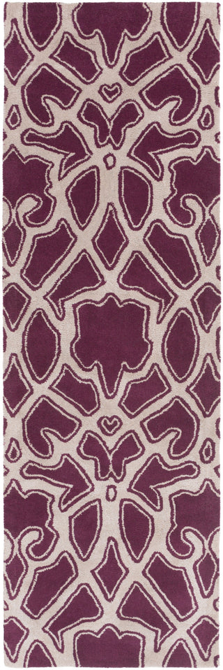 Surya Mount Perry MTP-1009 Burgundy Area Rug by Florence Broadhurst 2'6'' x 8' Runner