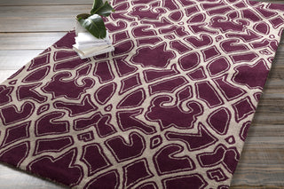 Surya Mount Perry MTP-1009 Burgundy Hand Tufted Area Rug by Florence Broadhurst 