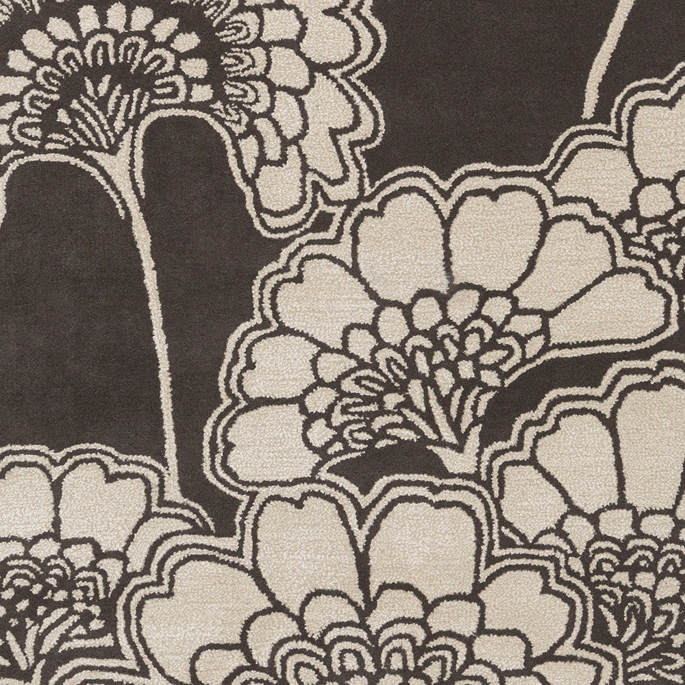 Surya Mount Perry MTP-1020 Charcoal Hand Tufted Area Rug by Florence Broadhurst Sample Swatch