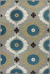 KAS Mulberry 3400 Silver/Teal Suzani Area Rug main image