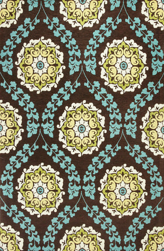 KAS Mulberry 3406 Mocha/Teal Elegance Area Rug main image
