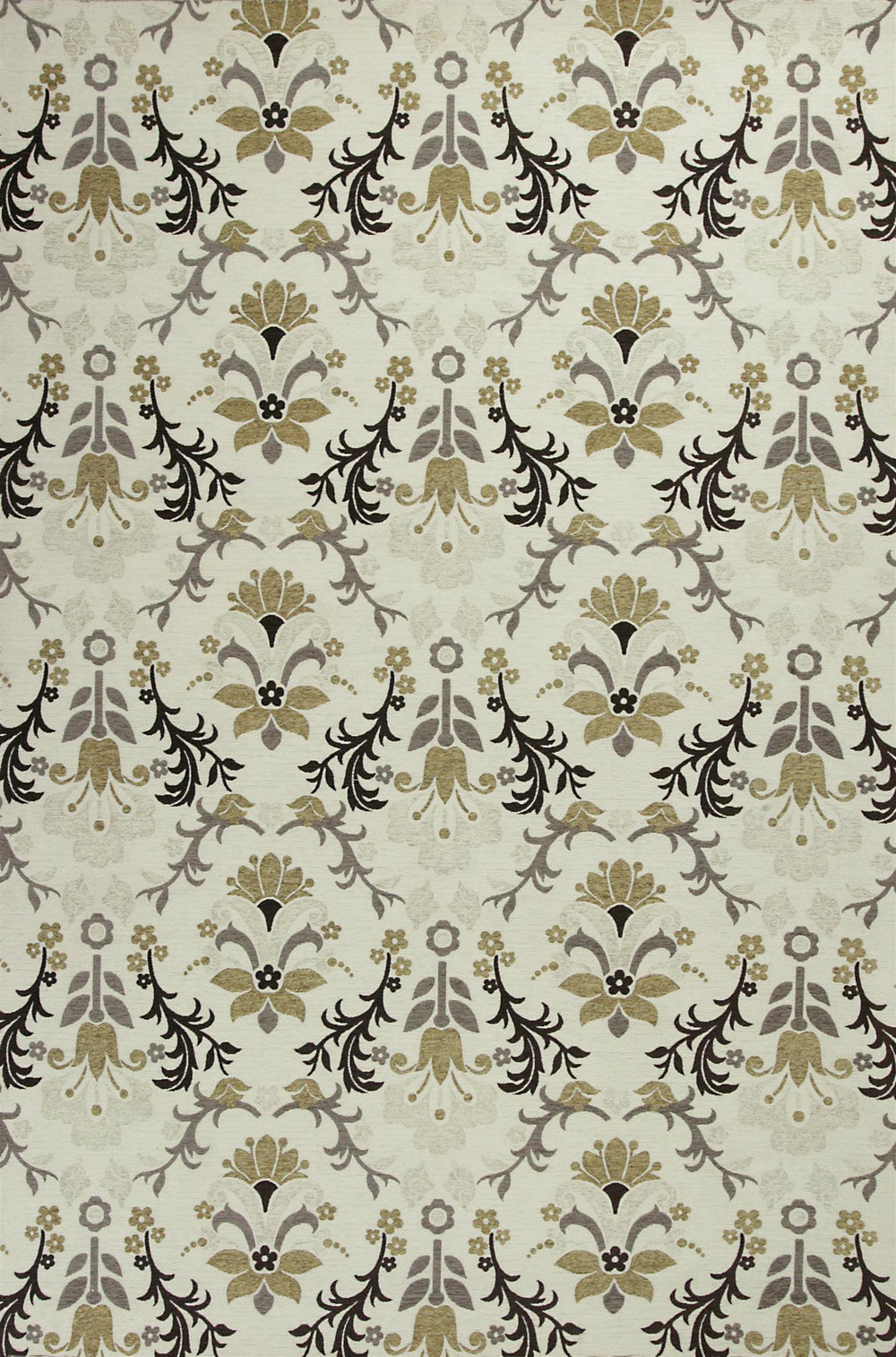 KAS Mulberry 3408 Ivory Allover Tapestry Area Rug