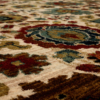 Karastan Spice Market Musi Cream Area Rug Corner Image