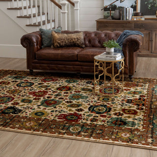 Karastan Spice Market Musi Cream Area Rug Corner Image