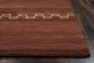 Rizzy Mojave MV3160 Rust Area Rug Edge Shot