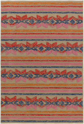 Artistic Weavers Mayan Star Poppy Red/Carnation Pink Area Rug main image