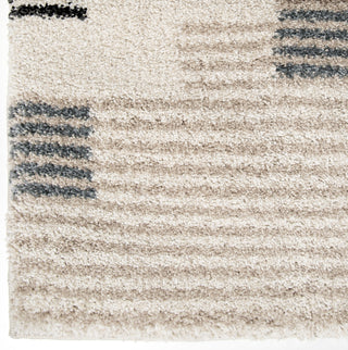 Orian Rugs Mystical Deco Blocks Muted Blue Area Rug by Palmetto Living Close up
