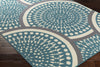 Artistic Weavers Myrtle Barcelona Turquoise/Ivory Area Rug Corner Shot