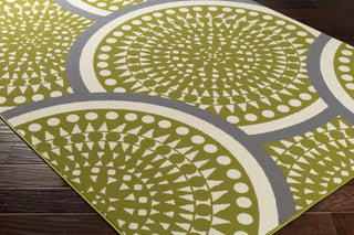 Artistic Weavers Myrtle Barcelona Lime Green/Ivory Area Rug Corner Shot