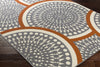 Artistic Weavers Myrtle Barcelona Dark Orange/Gray Area Rug Corner Shot