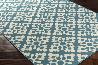 Artistic Weavers Myrtle Nice Turquoise/Ivory Area Rug Corner Shot