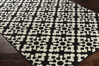Artistic Weavers Myrtle Nice Onyx Black/Ivory Area Rug Corner Shot