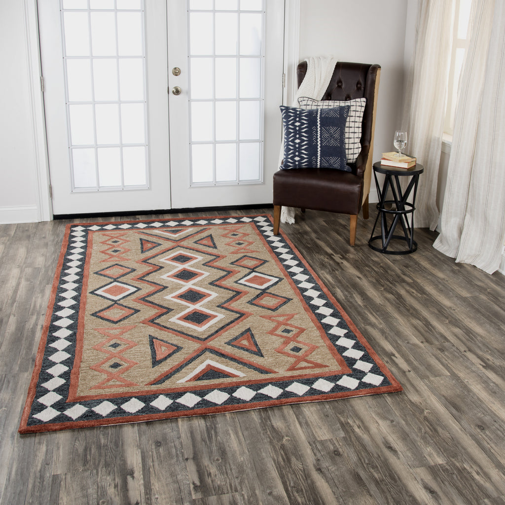Rizzy Mesa MZ055B Brown Area Rug  Feature