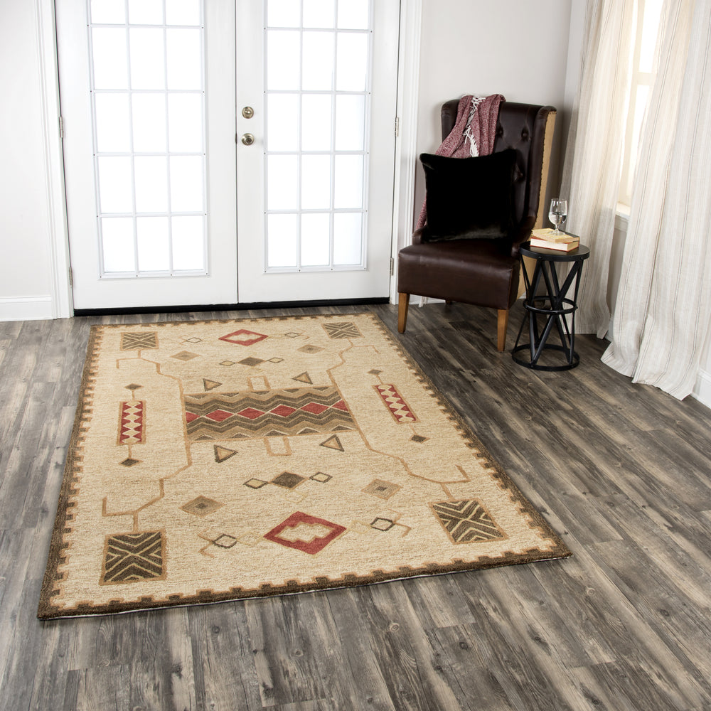 Rizzy Mesa MZ159B Gold Area Rug Room Scene Feature