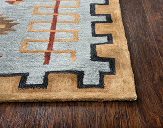 Rizzy Mesa MZ162B Lt Blue Area Rug Corner