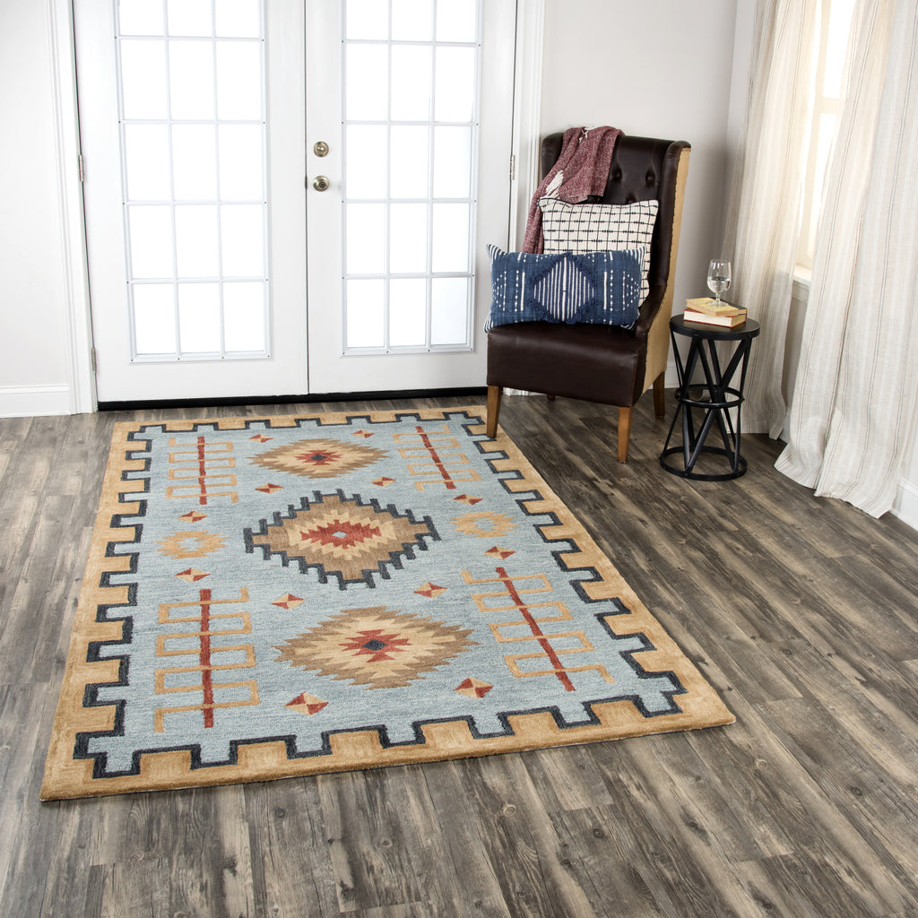 Rizzy Mesa MZ162B Lt Blue Area Rug  Feature