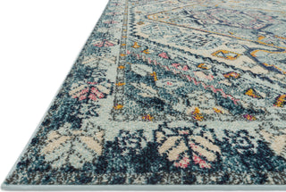 Loloi Nadia NN-03 Aqua/Navy Area Rug Corner 