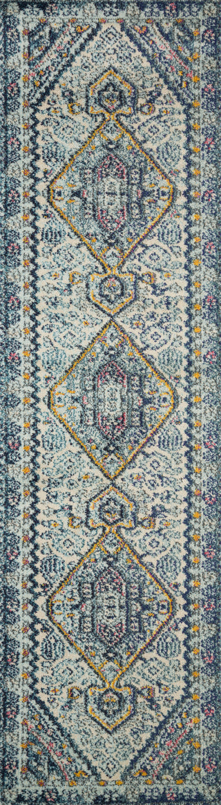 Loloi II Nadia NN-03 Aqua/Navy Area Rug 2'2''x 8'0'' Runner