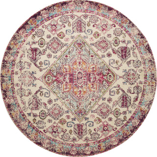 Loloi II Nadia NN-03 Aqua/Pink Area Rug 6'7''x6'7'' Round