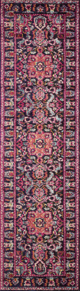 Loloi II Nadia NN-06 Midnight/Pink Area Rug 2'2''x8' Runner