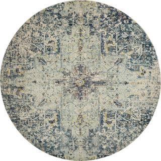 Loloi II Nadia NN-07 Aqua/Navy Area Rug 5'x 5' Round