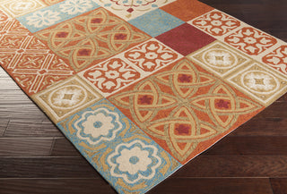 Surya Namada NAM-8003 Rust Hand Hooked Area Rug by Papilio 5x8 Corner