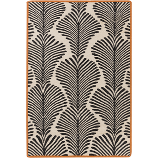 Surya Nantes NAN-8003 Black Area Rug by Florence de Dampierre 5' x 8'