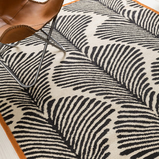 Surya Nantes NAN-8003 Black Hand Woven Area Rug by Florence de Dampierre 