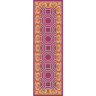 Surya Nantes NAN-8007 Magenta Area Rug by Florence de Dampierre 2'6'' x 8' Runner