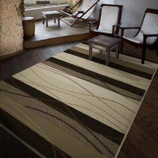 Orian Rugs Napa Traverse Brown Area Rug Room Scene