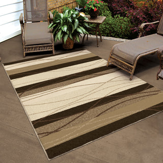 Orian Rugs Napa Traverse Brown Area Rug Room Scene Feature