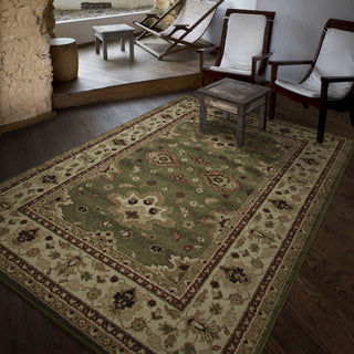 Orian Rugs Napa Shayd Green Area Rug Room Scene